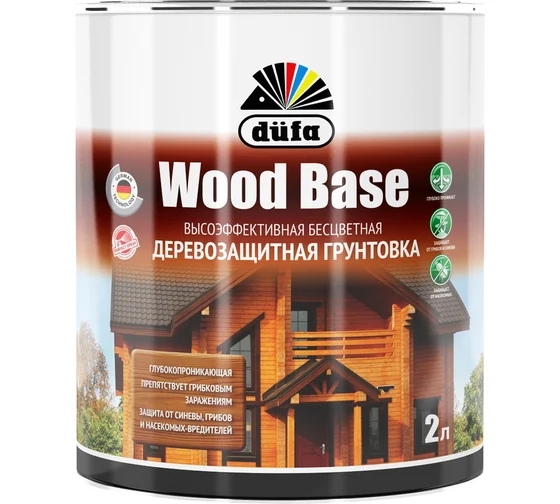Грунт Dufa WOOD BASE с биоцидом, бесцветный, 1 л
