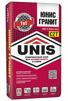 Unis Клей плиточный Юнис Гранит, 25 кг